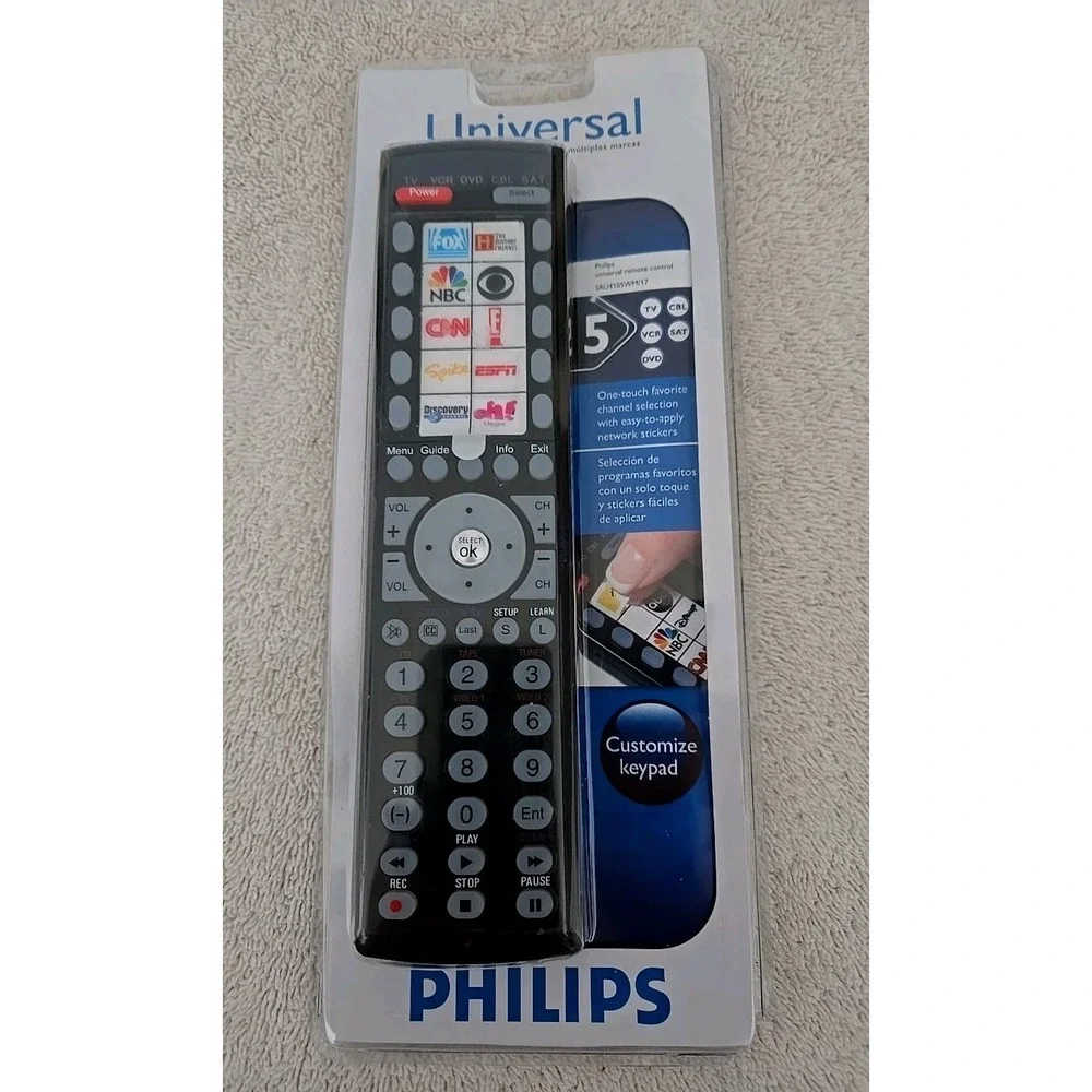 Philips Universal Remote with Customized Keypad‎ SRU4105 SRU4105WM/17